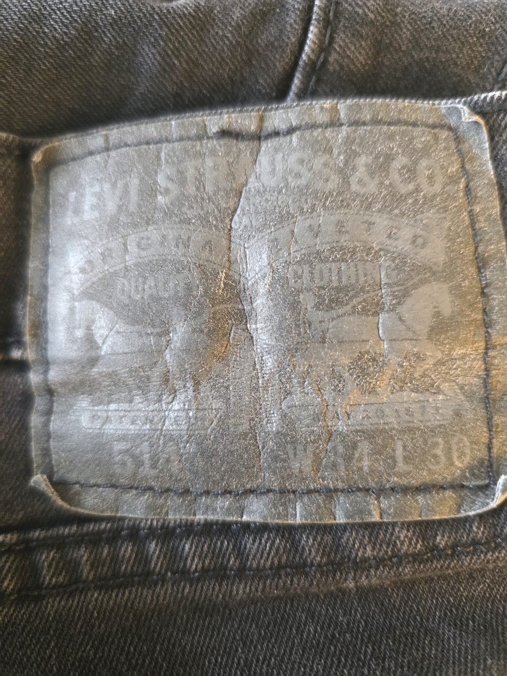 Levi's Men's Black Straight Jeans 34 X 30 - Picture 4 of 4
